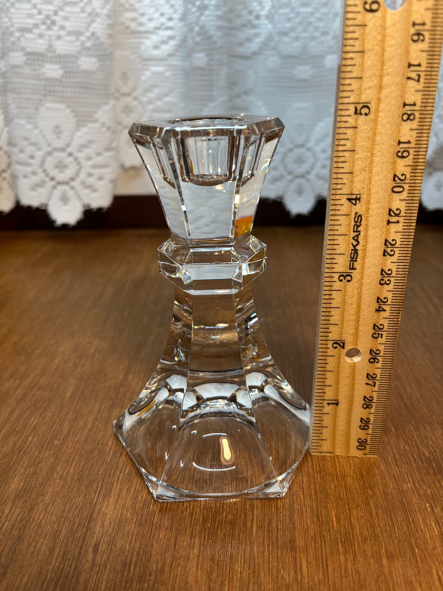 Clear Candle Stick Holder