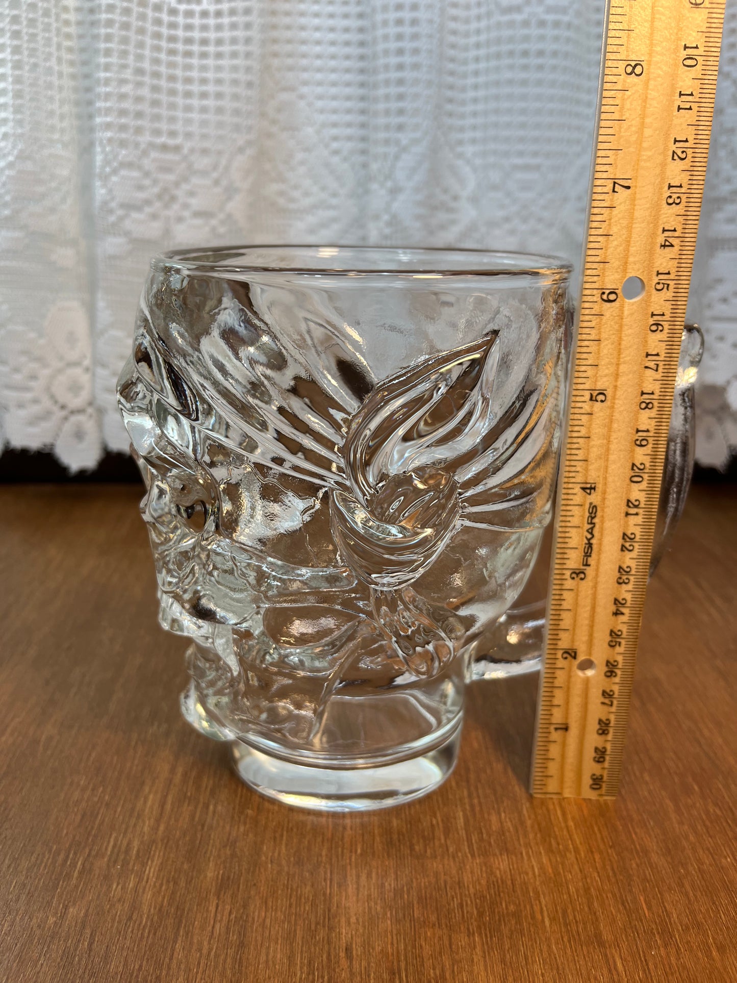 Large Glass Skull Mug