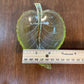 Vintage Set Of 3 Uranium Leaf Glass Dishes