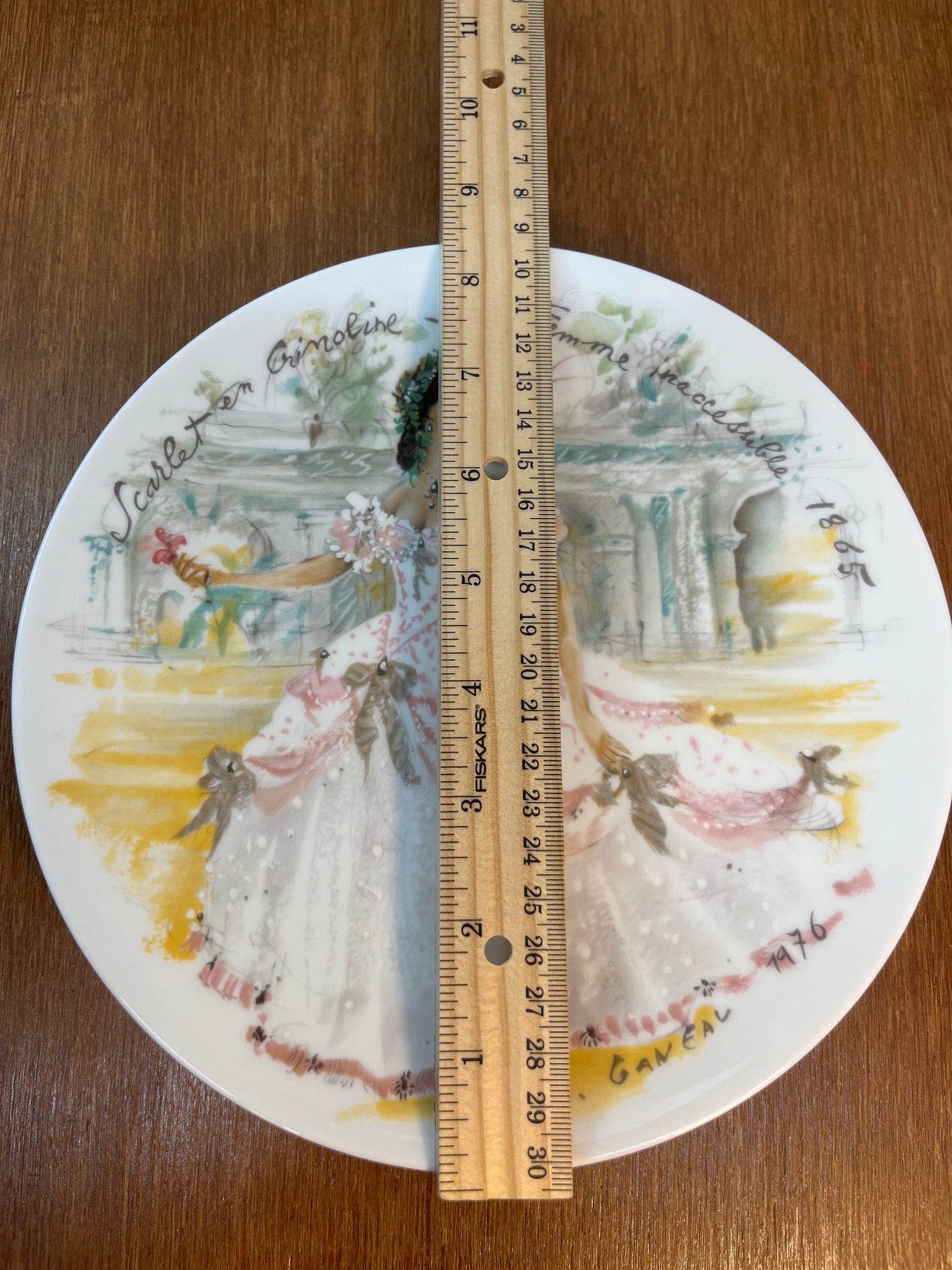 Vintage Collectible D Arceau-Limoges CR 514 Les Femmes Du Siecle 1865 Porcelain Plate