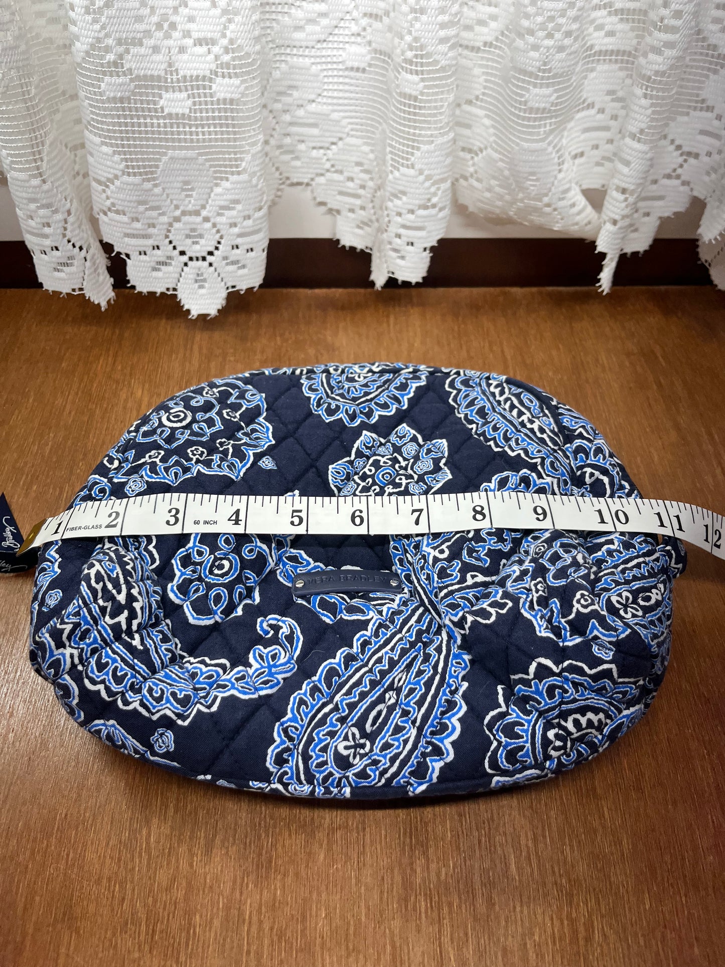 Blue Patterned Vera Bradley Makeup Bag