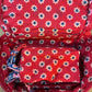 Red Floral Pattern Small Cosmetic Bag