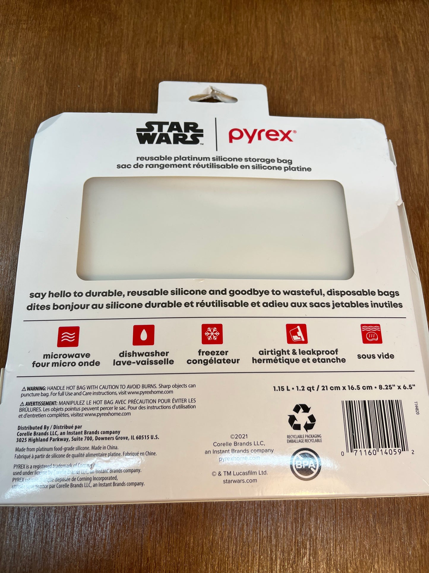 Reusable Storage Disney Star Wars Pyrex Sandwich Bag