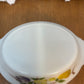 Vintage Milk Glass Fire King Peach & Grape 468 Divided Dish