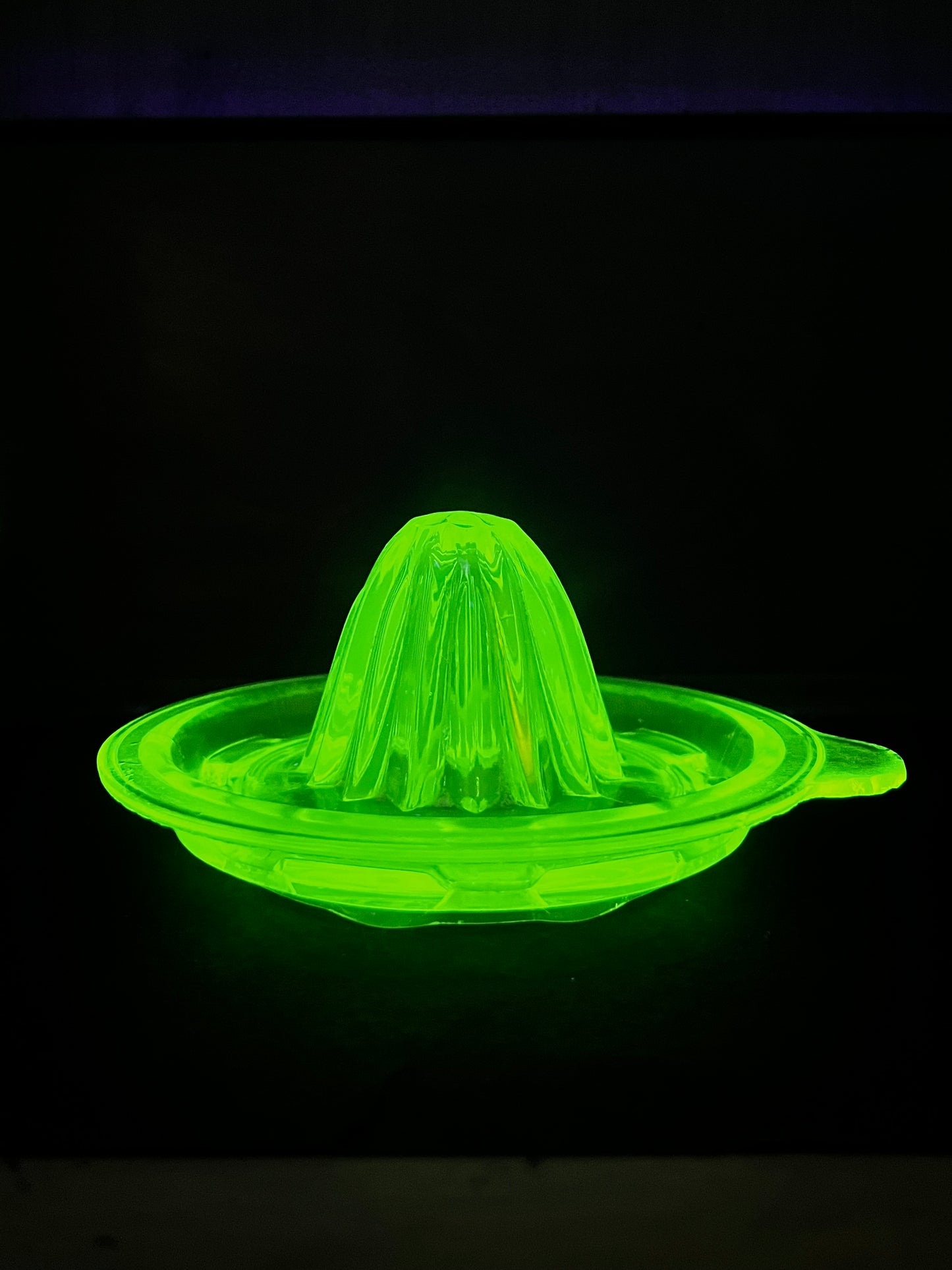 Vintage Small Uranium Glass Juicer