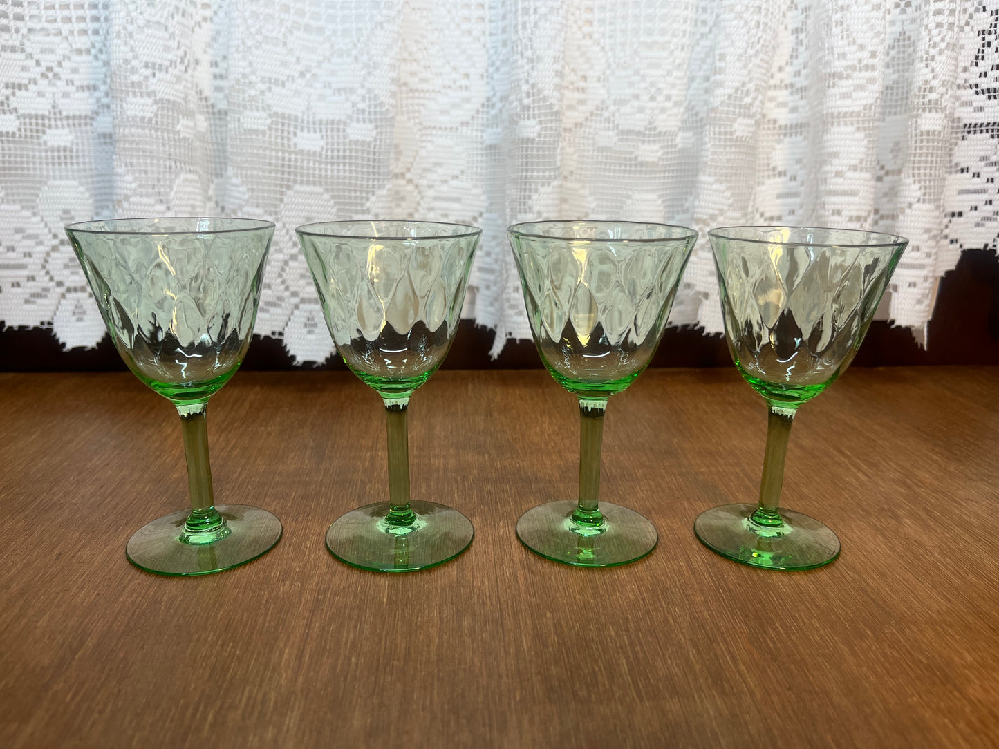 Set of 4 Vintage Uranium Martini/Dessert Glasses