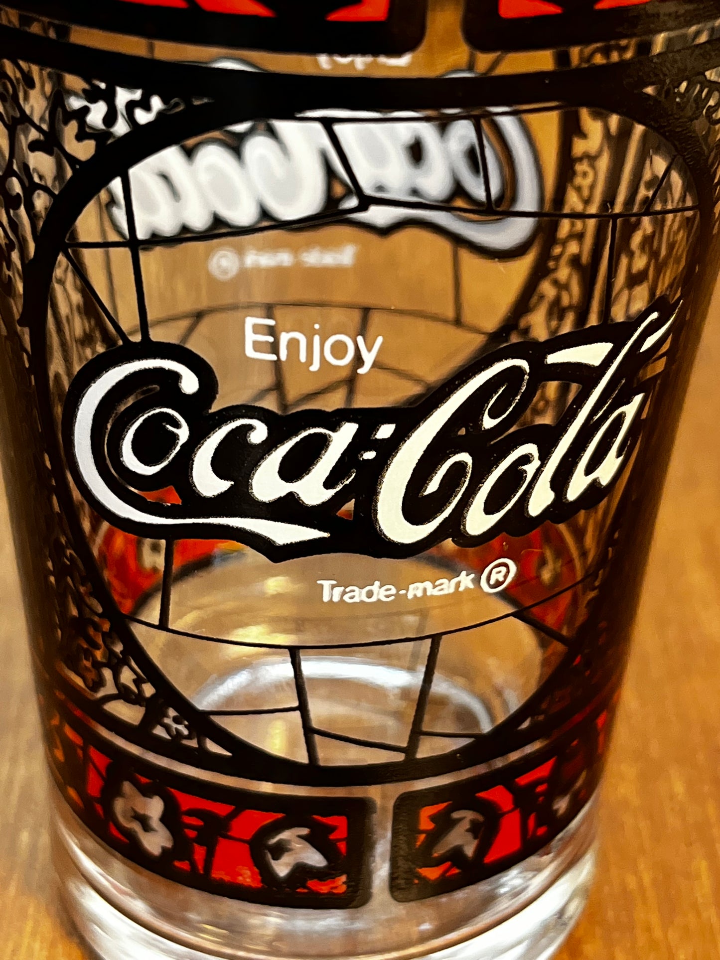 Vintage Flared Tiffany Style Coca Cola Glass