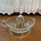 Vintage Clear Heavy Glass Hand Juicer