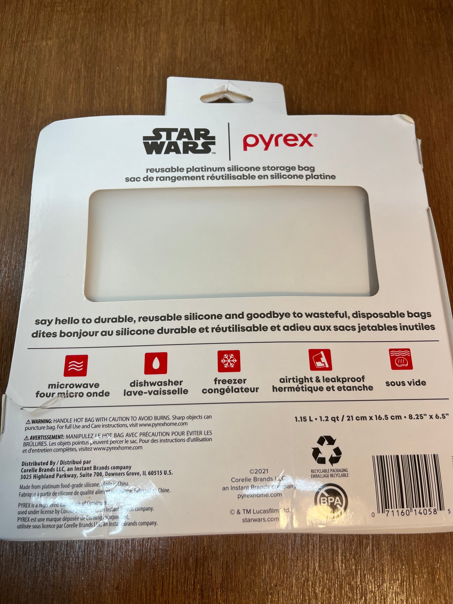 Reusable Pyrex Disney Star Wars Sandwich Bag