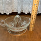 Vintage Clear Heavy Glass Hand Juicer