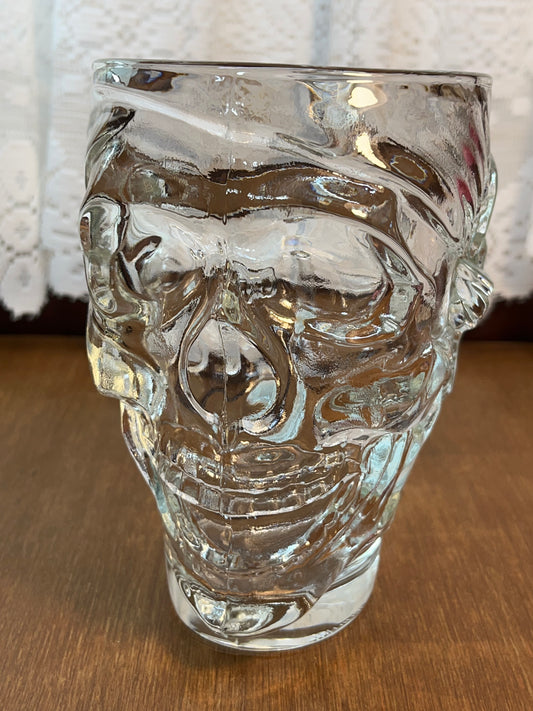 Large Glass Skull Mug