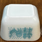 Vintage Turquoise Butter Print Pyrex Dish 501