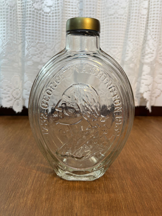 Vintage Clear George Washington Collectible Bottle