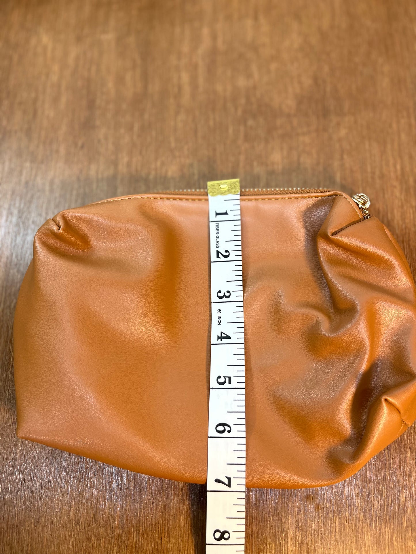 Brown & Gold Accent Make Up Pouch