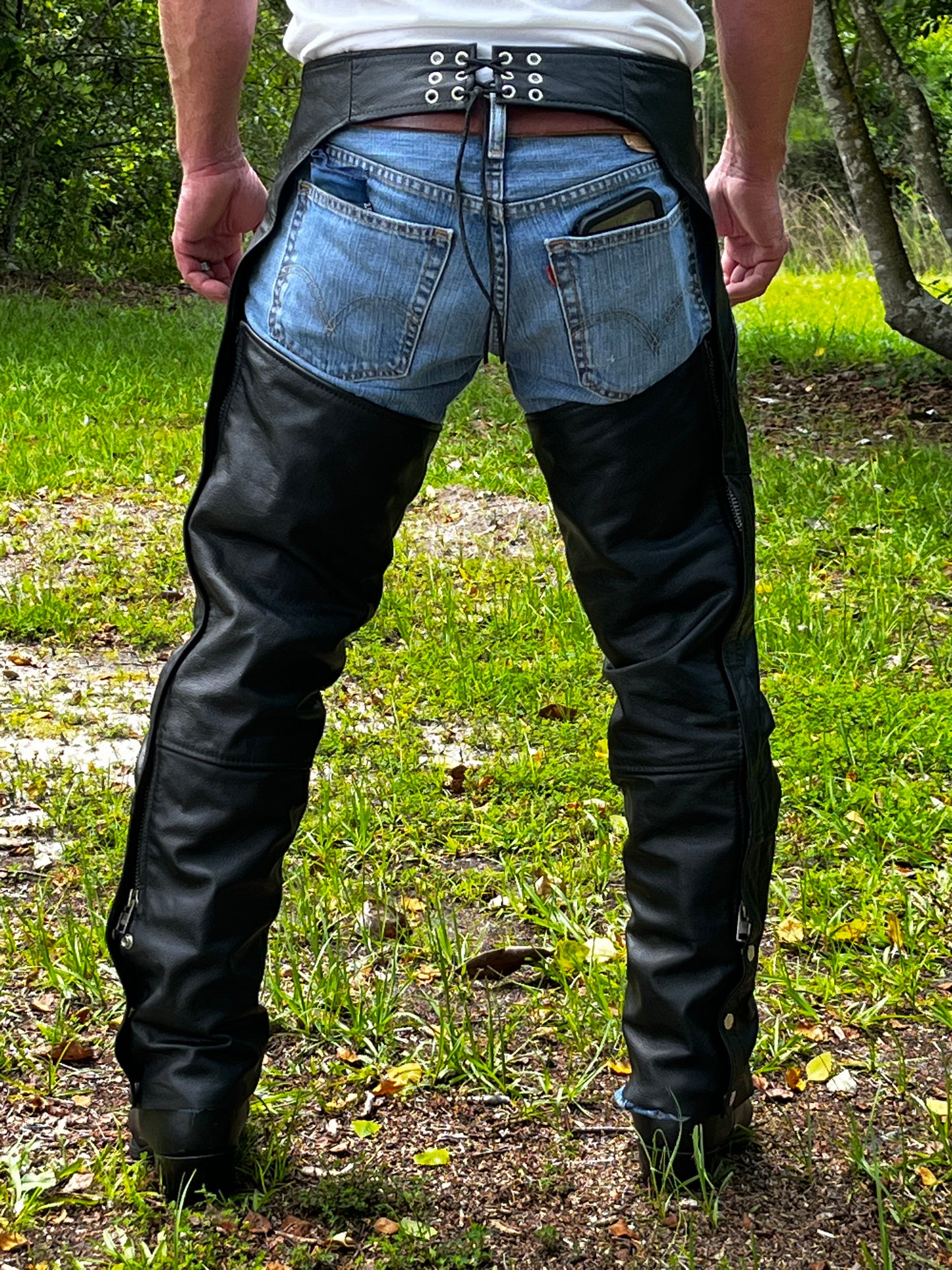 Black Motorcycle FMC Chaps