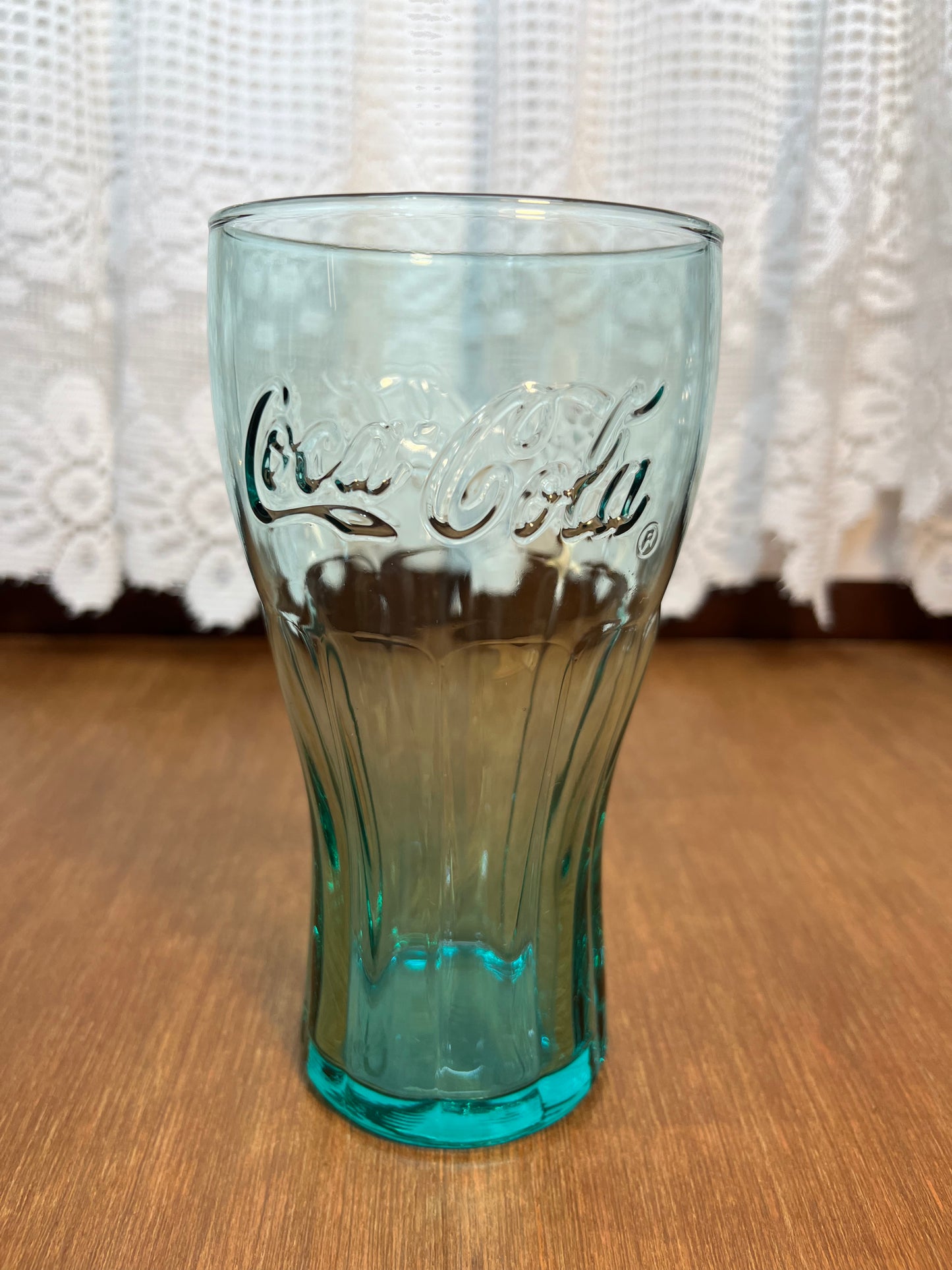 Vintage Teal Coca Cola Collectible Glass