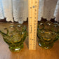 Vintage Mid Century Olive Green Cream & Sugar Set