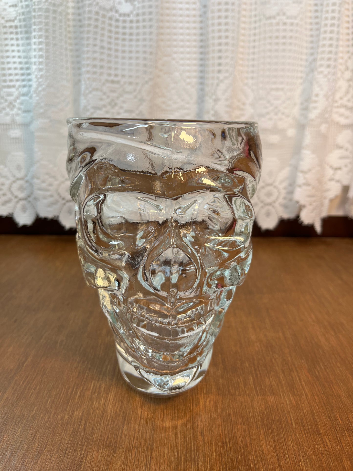 Large Glass Skull Mug