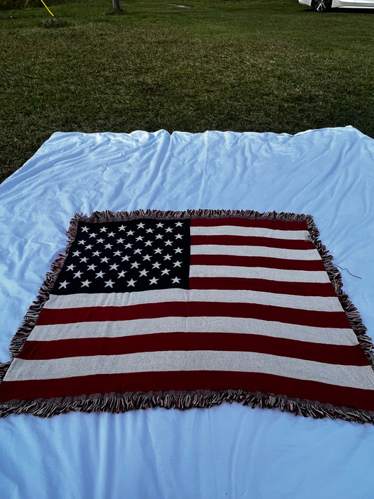 American Flag Throw Blanket