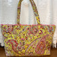 Pink & Green Paisley Floral Pattern Vera Bradley Hand Bag