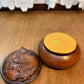 Wooden Horse Resin Round Trinket Box