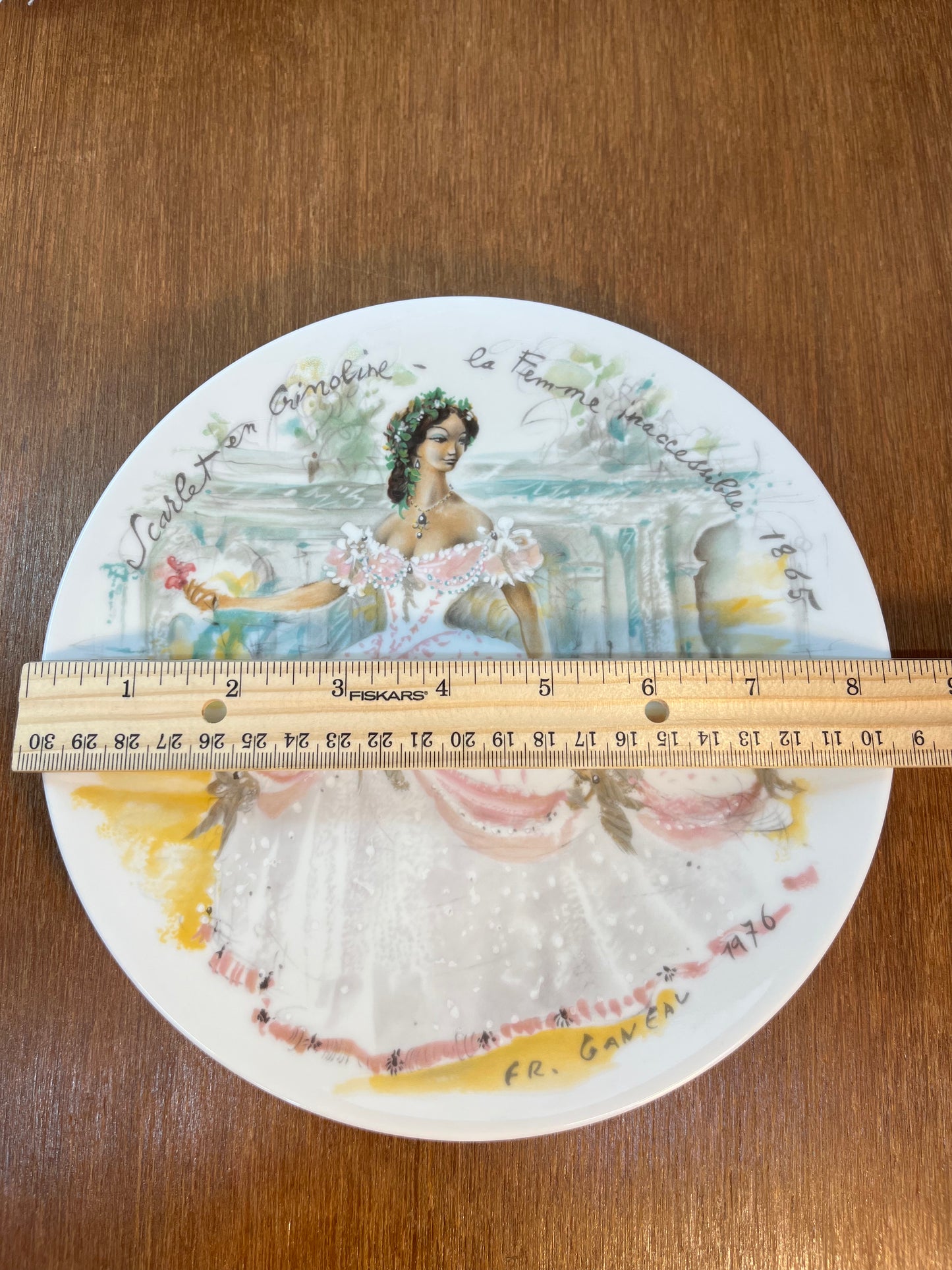 Vintage Collectible D Arceau-Limoges CR 514 Les Femmes Du Siecle 1865 Porcelain Plate