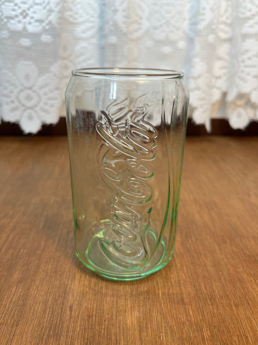 Vintage Retro Green Can Coca Cola Glass