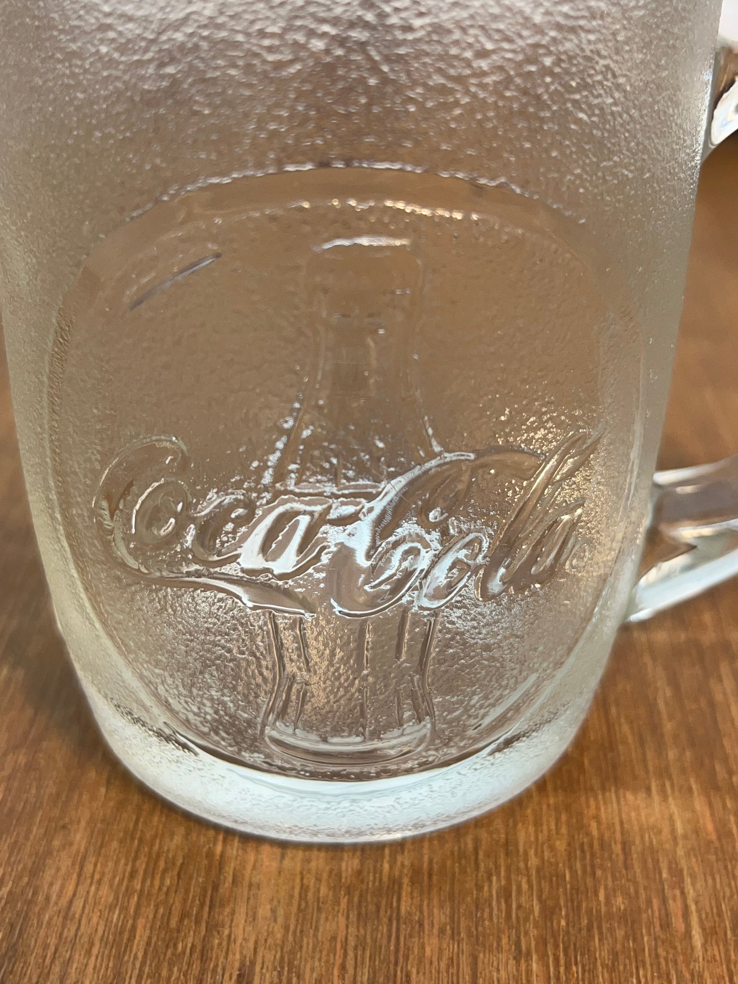 Vintage Frosted Coca Cola Glass Mug