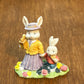 Village Momma & Baby Bunny Figurine