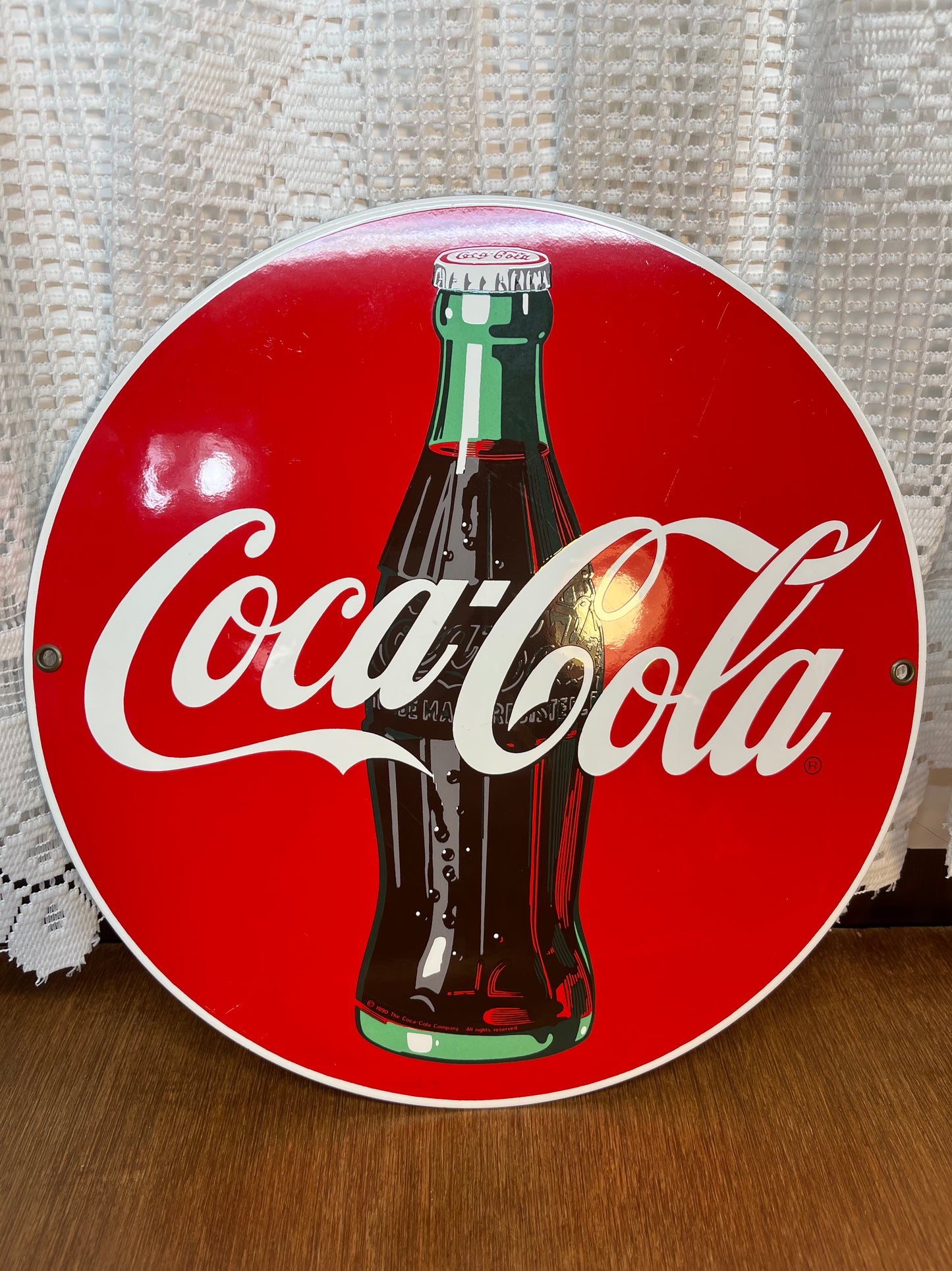 Logo Enamel Coca Cola Sign/Decor