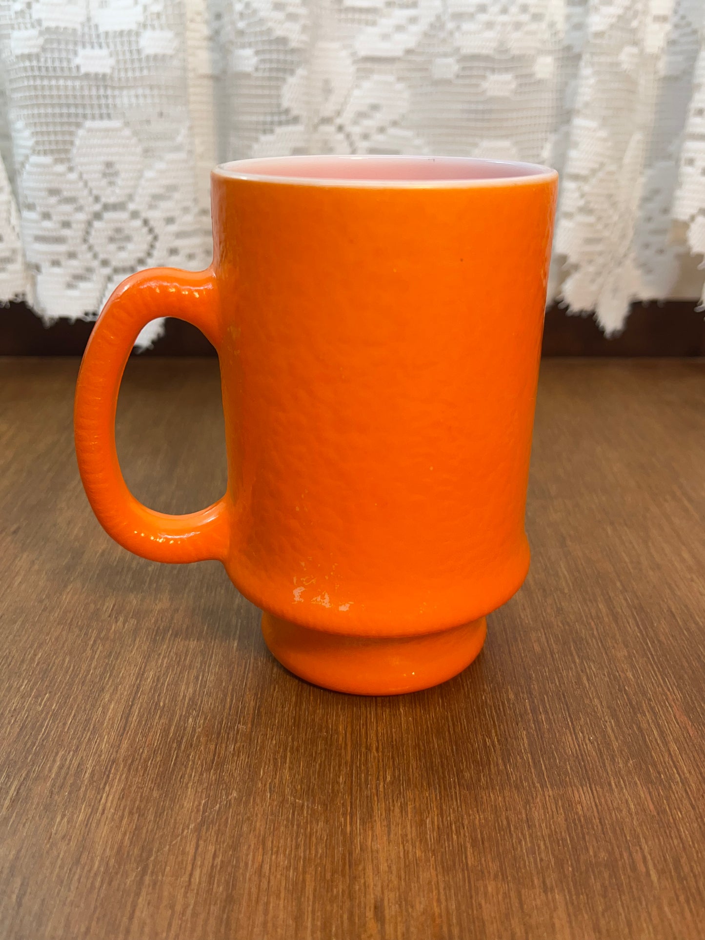 Vintage Orange Fire King Mug