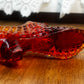 Vintage Amberina Fenton Art Glass Hobnail Shoe