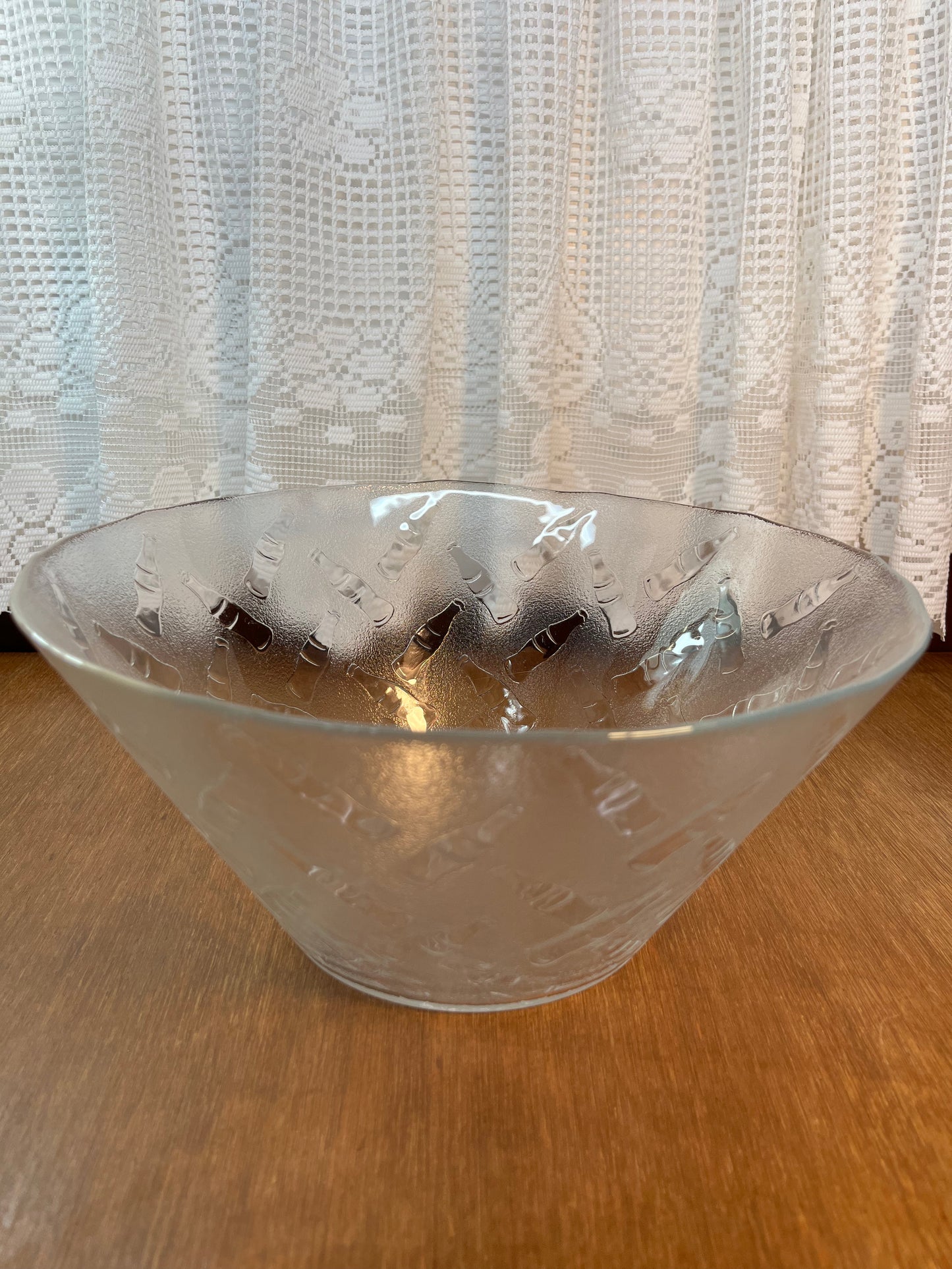 Vintage Clear Coca Cola Bowl