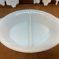 Vintage Milk Glass Fire King Peach & Grape 468 Divided Dish