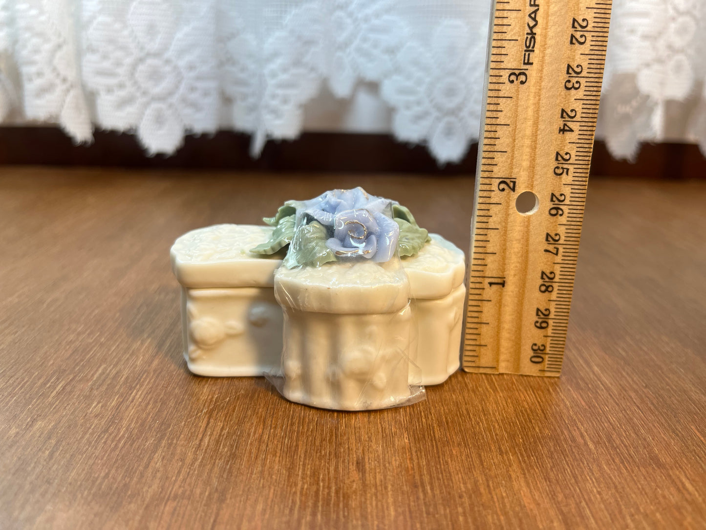 Vintage Porcelain Lilly Creek Cross Trinket