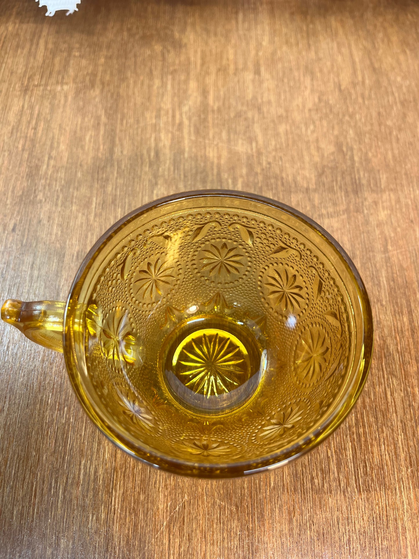 Vintage Amber Tiara Glass Mug