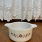 Vintage Milk Glass Brown Daisy Dynaware Small Dish