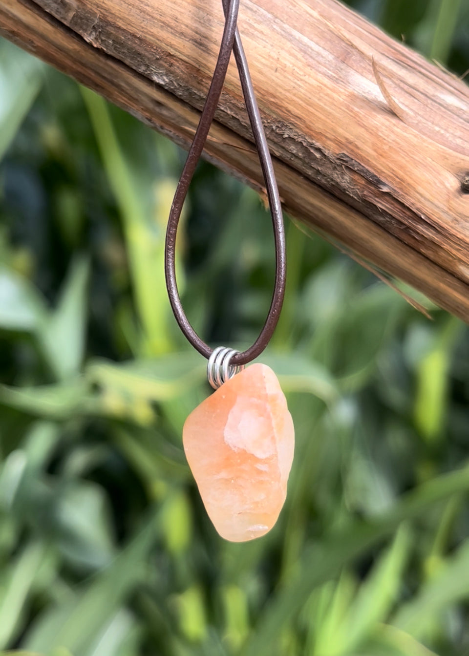 Handcrafted Orange Stone Pendant