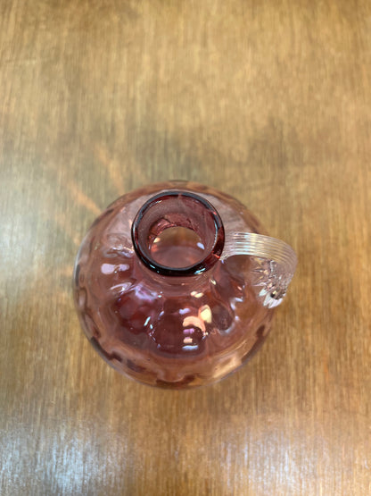 Vintage Mini Cranberry Art Glass Cruet