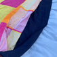 Multicolored Checker Patterned Handmade/Machine Sewn Quilt