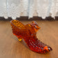 Vintage Amberina Fenton Art Glass Hobnail Shoe