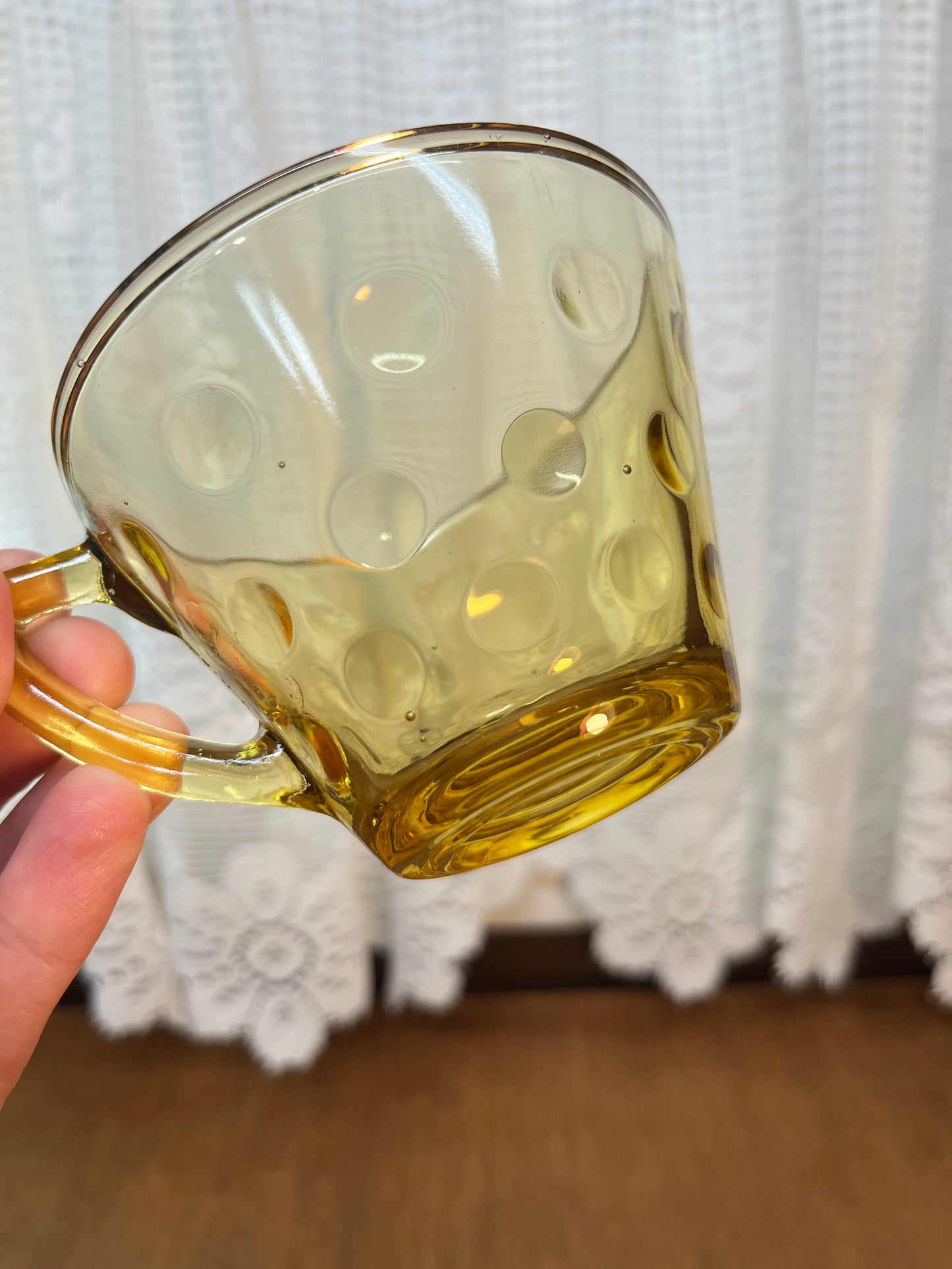 Vintage Amber Glass Cup