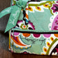 Light Green Quilted Floral Pattern Purse & Wallet