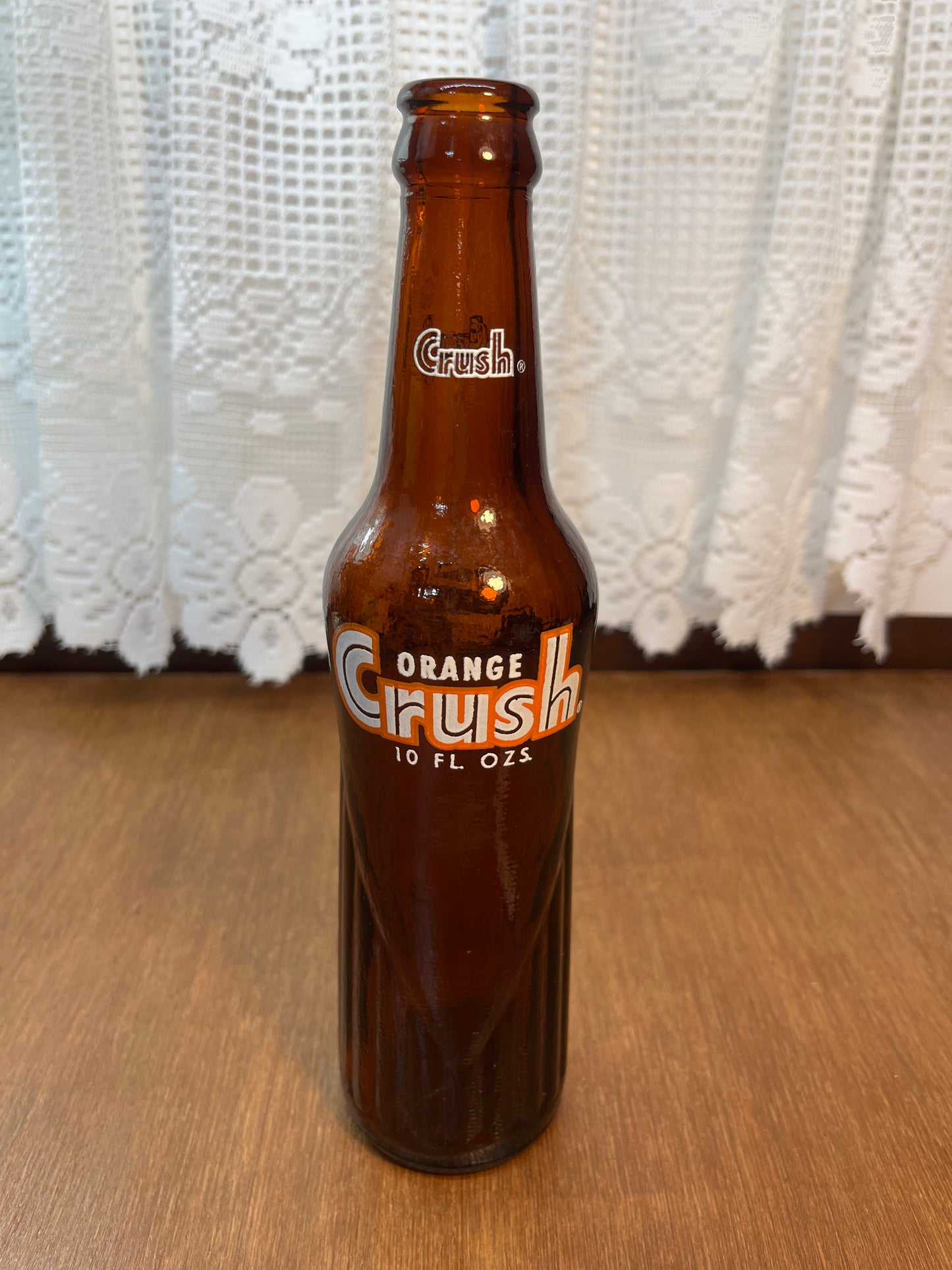 Vintage Orange Amber Crush Soda Bottle