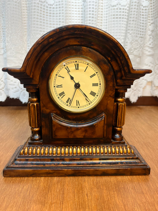 Vintage Mantel Brown Decor Clock