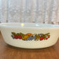 Vintage Milk Glass Fruit Harvest Anchor Hocking 1.5 QT Dish