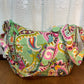 Light Green Quilted Floral Pattern Purse & Wallet