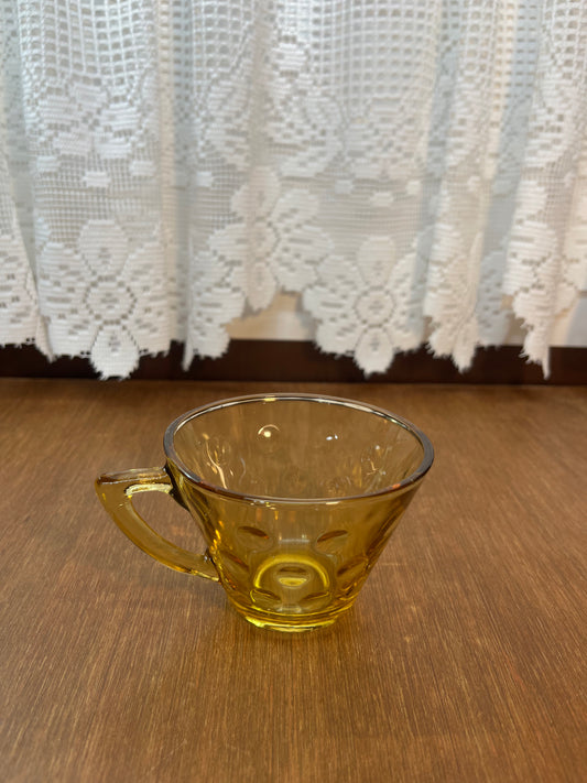 Vintage Amber Glass Cup