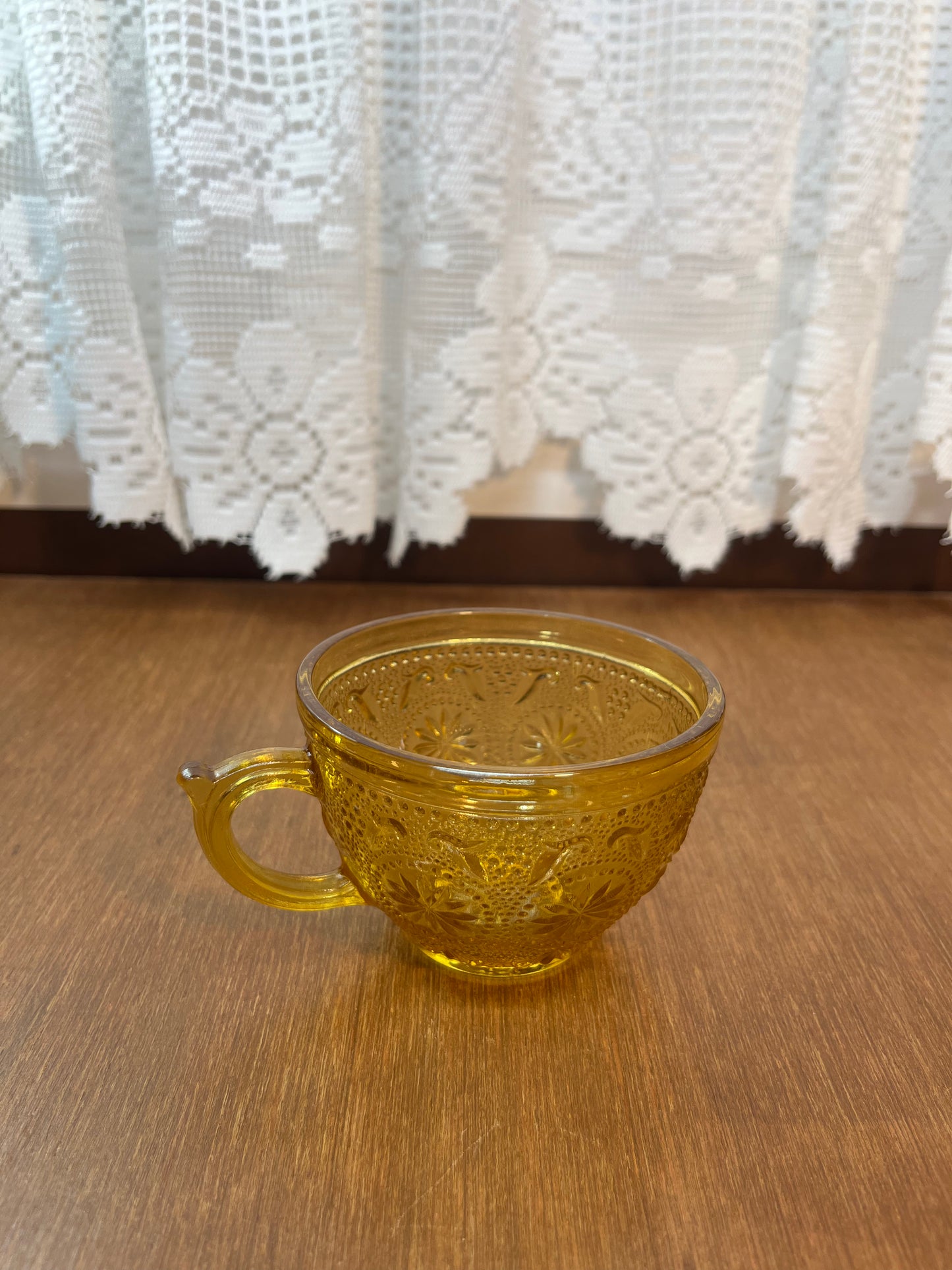 Vintage Amber Tiara Glass Mug