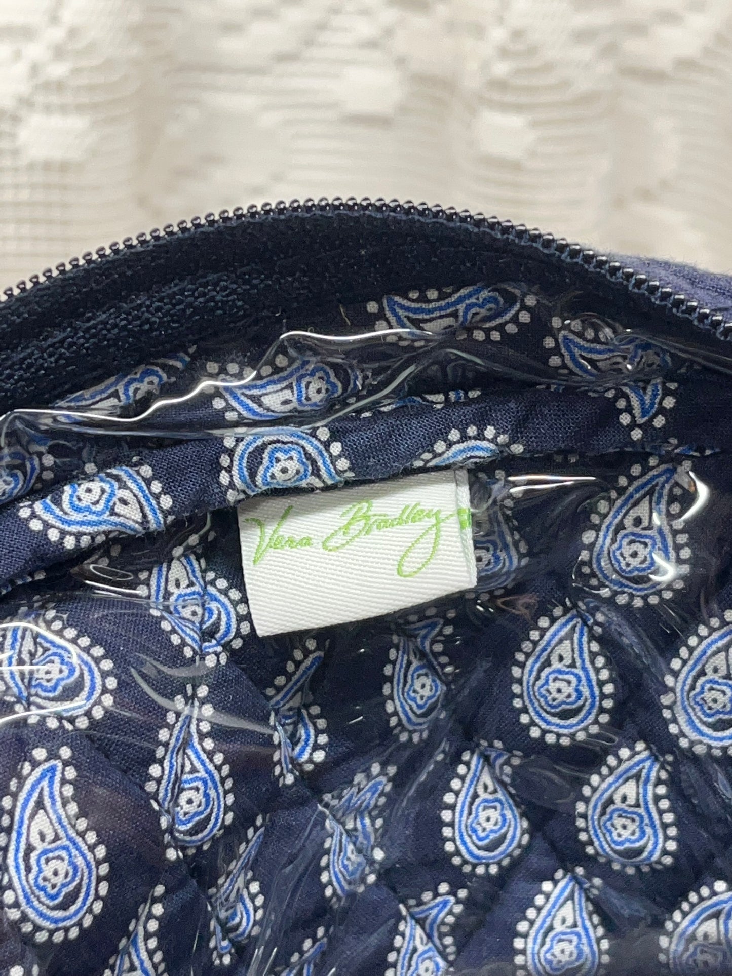 Blue Patterned Vera Bradley Makeup Bag